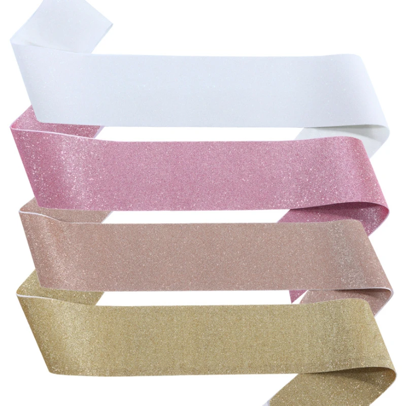1 Stück leere Satin Schärpe Glitzer Schärpe Party Event DIY Ihre eigene Schärpe für Hochzeit Bachelorette Braut dusche Geburtstags feier Gefälligkeiten Image
