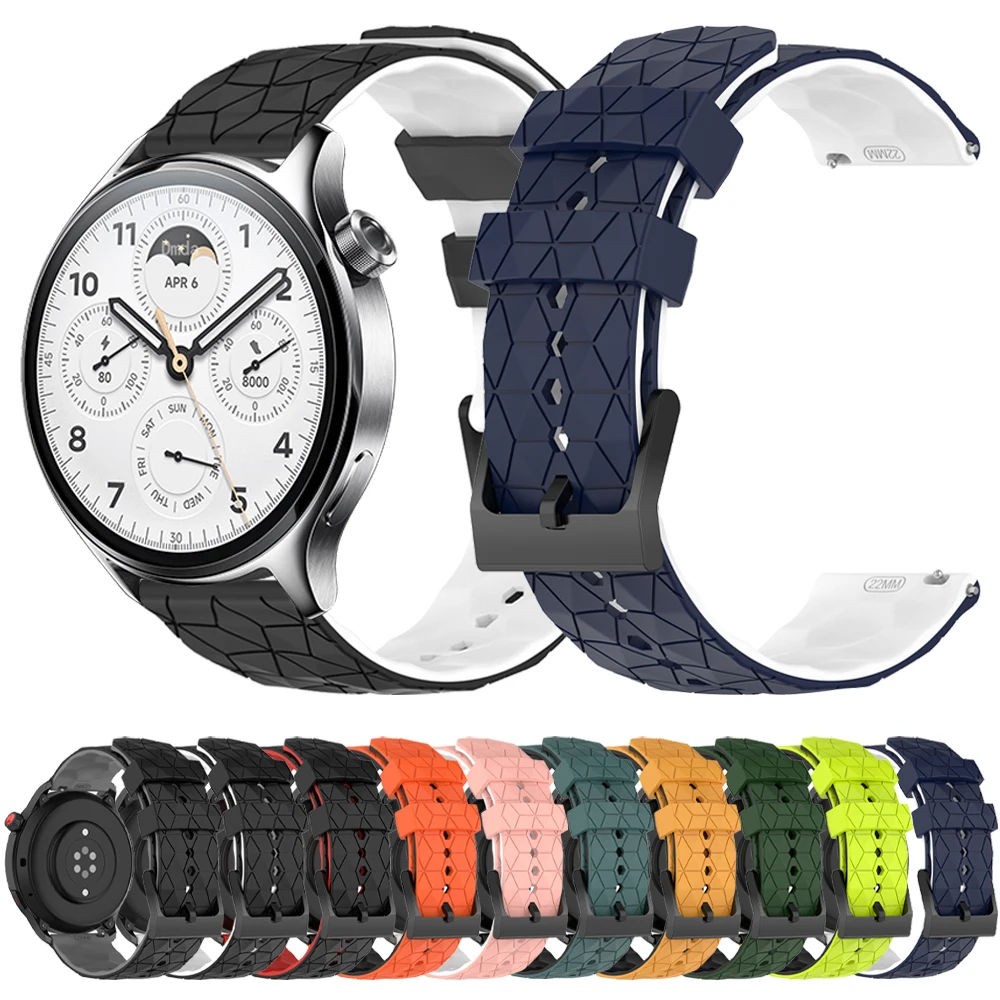 22mm Silikon Armband Uhrenarmbänder Für Xiaomi Mi Uhr S1 Pro /S1 Aktive/Farbe 2/Mi Uhr S3 S2 Armband Gürtel Armband Zubehör Image