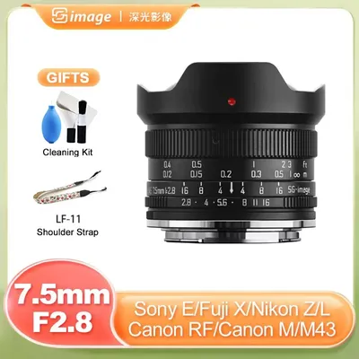 SG Bild 7,5 mm F2,8 Weitwinkel-Fisheye-Handobjektiv für Sony E Nikon Z Canon EOS R RF EOS M Sigma Leica L Olympus M43 Fuji X
