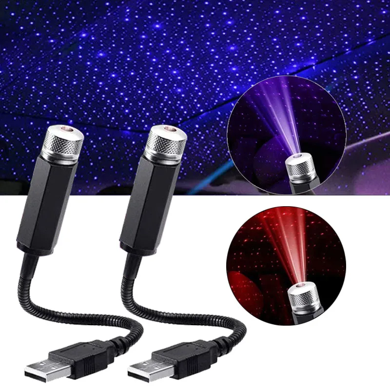 LED Auto Dach Sterne Nachtlicht Projektor Atmosphäre Galaxy Lampe USB Dekorative Lampe Auto Dach Zimmer Decke Sternen Himmel Nachtlicht