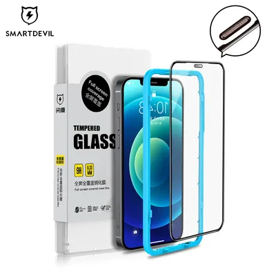 SmartDevil Screen Protector für iPhone 12 Pro Max 11 7 8 Plus X XS XR Voll Abdeckung HD Gehärtetem Glas schutz Film
