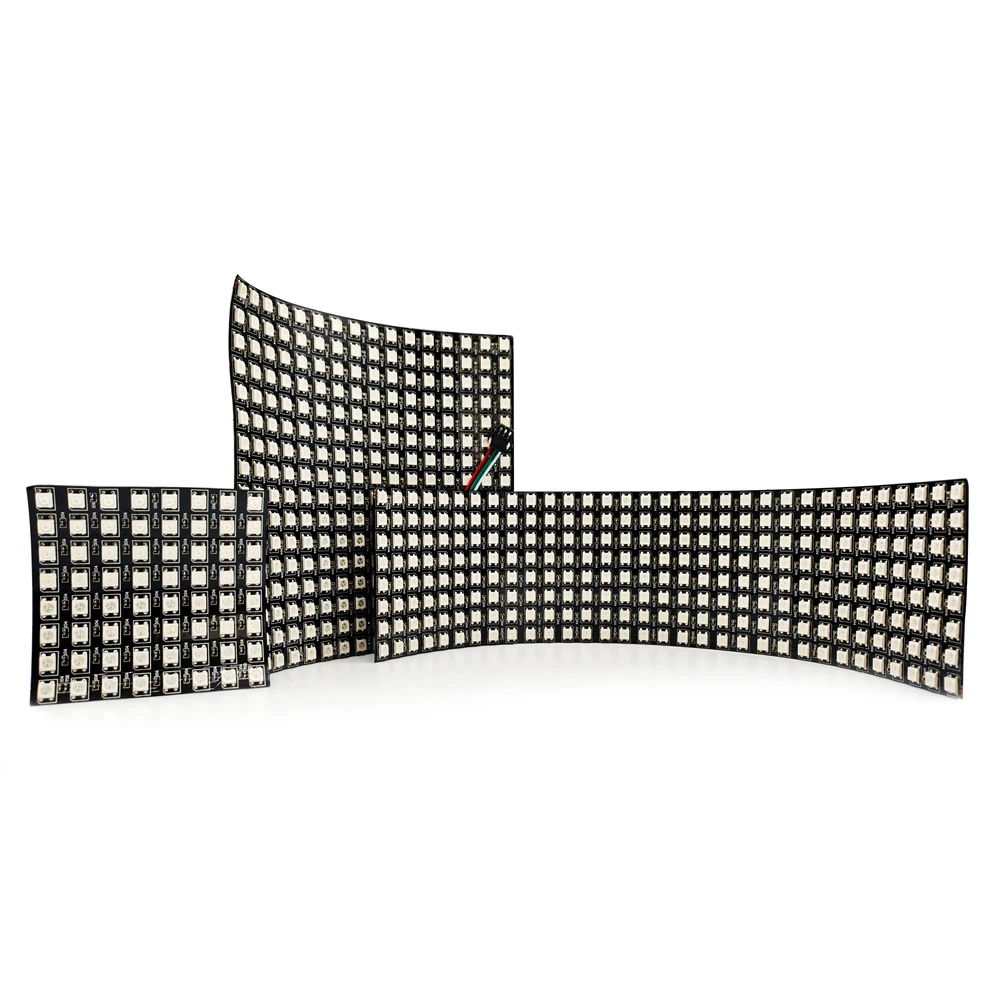 DC5V WS2812B 5050 RGB Led Panel 3Pin Individuell Adressierbare Digitale Flexible Modul Matrix Bildschirm 8x8 16x16 8x32 Luces Pixel Image