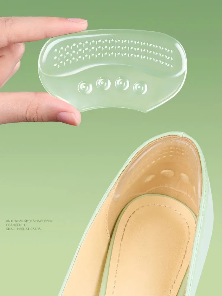 Silikon-Gel-Fersenaufkleber, High Heels-Schutz, Turnschuhe, Einsätze, Fersenbecher, rutschfest, Größe anpassen, Schuhpolster für Anti-Verschleiß-Fußpolster Image