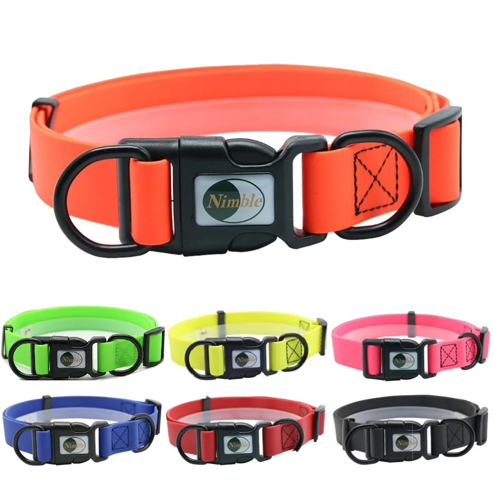 No Pull Pet Hunde halsband PVC wasserdichtes Katzen halsband 7 Farben Anti schmutzig leicht zu reinigen für große kleine Hunde Welpen Haustiere Produkte Image
