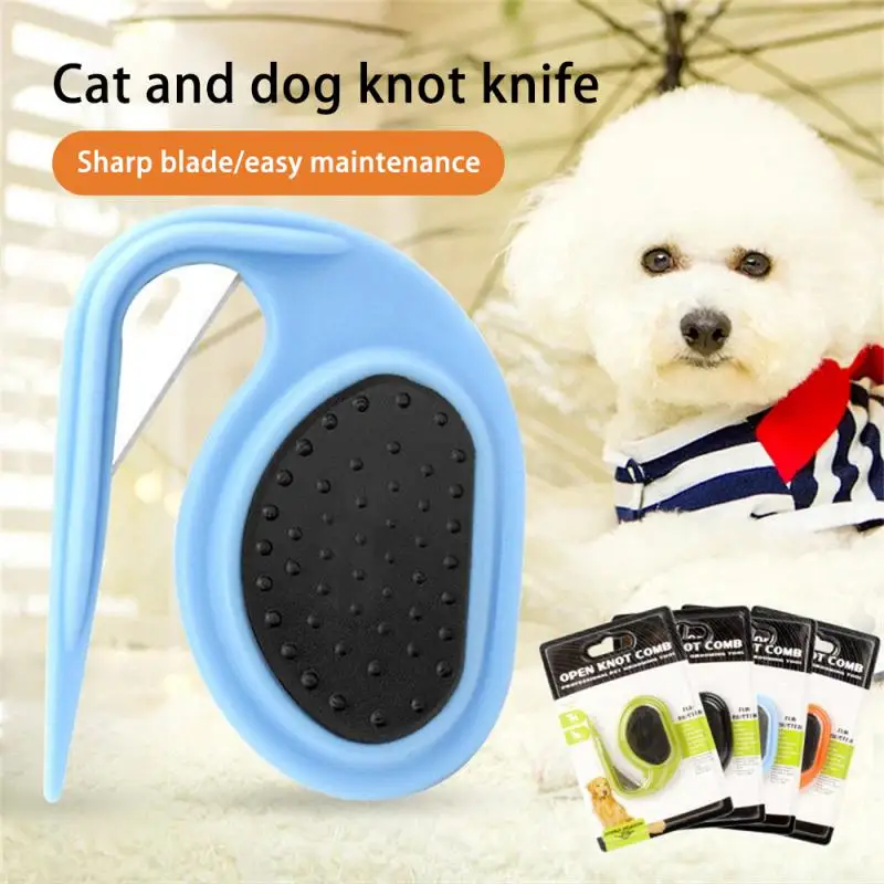 Haustier Knoten Kamm Kätzchen Welpen Haar Fell Schuppen Pflege Kardieren Trimmer Klinge Kamm Katze Hund Schere Hunde Zubehör Haustiere Lieferungen Image