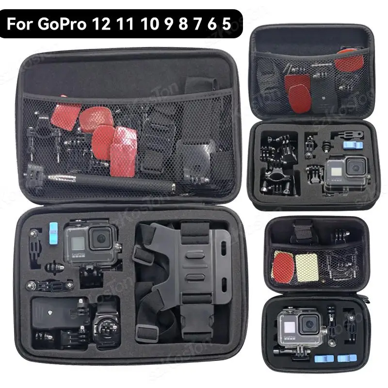 Tragetasche für GoPro Hero 13 12 11 10 9 8 7 6 5, schwarze Reisetasche, Action-Kamera, tragbare Aufbewahrungstasche, Go Pro-Zubehör Image