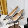 Bigtree Frühling Pailletten Serpentin Frauen Pumps elegante Metall dekoration Gold Silber niedrige dünne Absätze Party Schuhe Zapatillas de Mujer