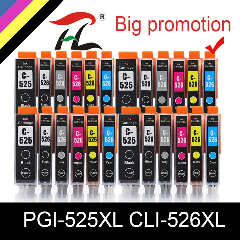 24PK PGI525 Tinte Patrone für Canon Pixma MG5150 MG5250 MG5350 MX885 MX895 MX715 IP4850 IP4950 Drucker Patrone PGI-525 CLI-526 Image