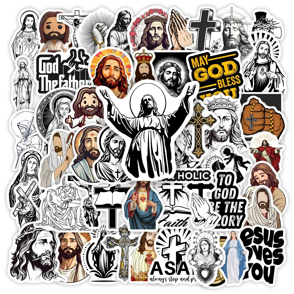 Jesus Bibel Gott christliche Aufkleber Kunst DIY Geschenk Aufkleber für Laptop Telefon Scrapbook Gepäck Flaschen dekorative Graffiti wasserdicht Image