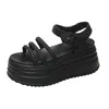 Absatz 8cm Sandalen Frauen Schuhe Strands chuhe Hakens ch laufe Frauen neue Mode Sommerschuhe Rutschen Plattform Keile Sandalen Sandalen Mujer