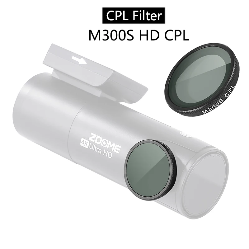 für AZDOME Dash Cam M300S HD-Objektiv Staubschutz Anti-Glare-CPL-Filter für AZDOME M300S Aufkleber Image