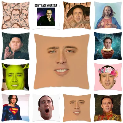 Magische Nicolas Cage Kissen Abdeckung mit Pailletten Super Glänzende Reversible Farbwechsel Kissen Image