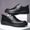 Sozialer Schuh für Herren, Frühling und Herbst, formelle Herrenschuhe, lässig, Business, Rindsleder, 2024, Trend, Schwarz, offizielles günstiges Ausverkaufsschuhe, Neu