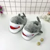Slip-on Shark Hausschuhe Indoor Pelz Rutschen Frau Mädchen grau flauschige Schuhe Damen Hausschuhe