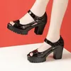 6 cm 8 cm Kleine Größe 32-43 Mode Weiche Echtes Leder Schuhe Plattform Sandalen 2024 Sommer Block