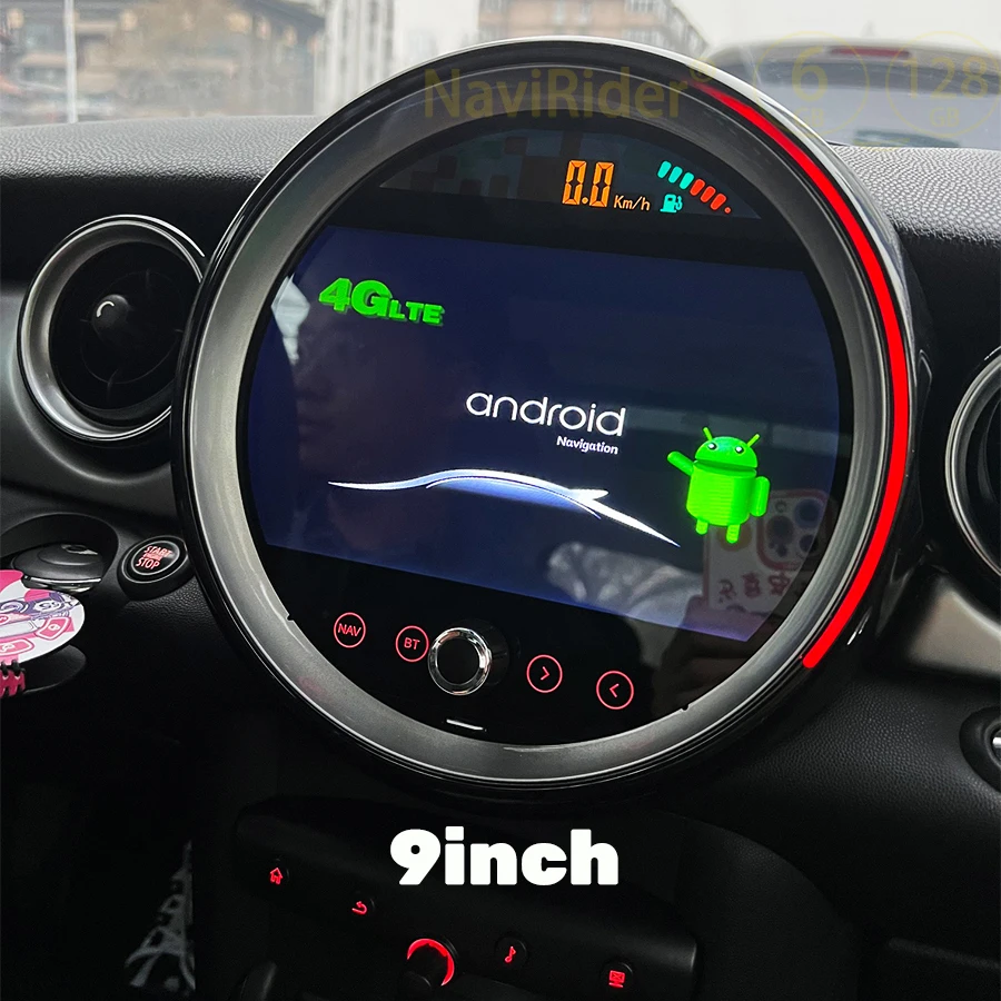 8 Core 256g Autoradio Multimedia Video Player Android 13 für BMW Mini One R56 in Dash Stereo Navigation Carplay 4g SIM-Karte