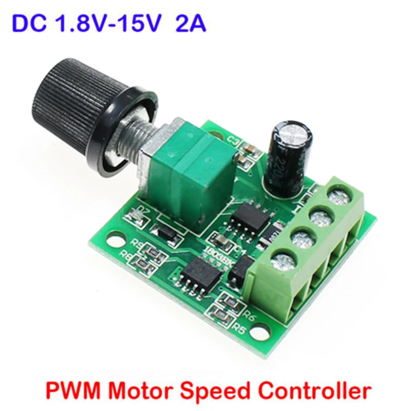 2A DC 1,8 V-15 V 3 V 5 V 6 V 9 V 12 V Micro PWM Motor Pumpe Geschwindigkeit Controller Schalter LED Dimmer Niederspannung Control Regler ein/aus Image