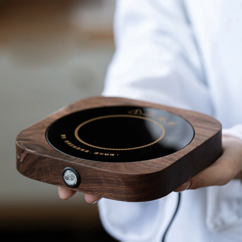 220 V Tassenheizung Tassenwärmer 55 ° C Elektrische Kochplatte, Tassenheizungen, Wärmer, Untersetzer, Kaffee, Milch, Tee, Heizkissen, 19 W, für Freunde, Geschenk Image