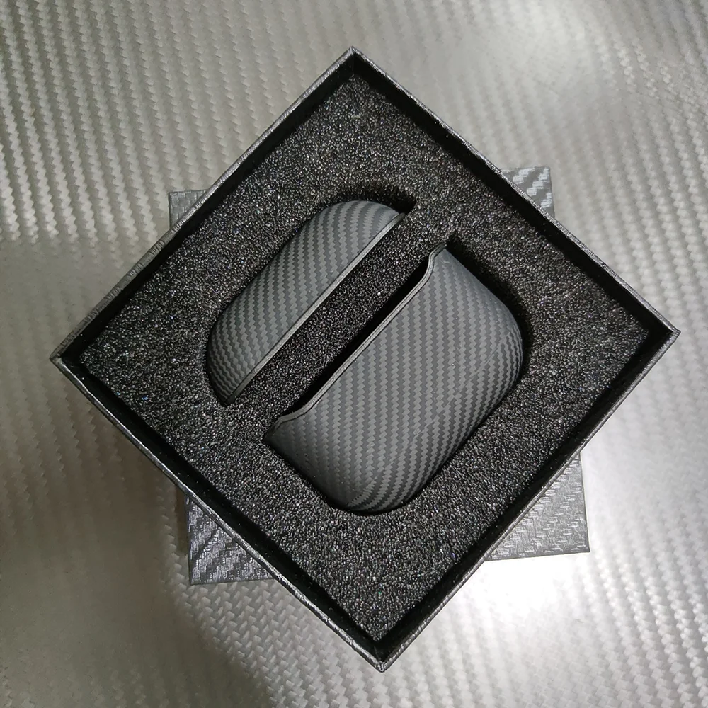 Kohlefaser-Hülle für Airpods 3 Airpods Pro 2, ultradünne harte Kopfhörerhülle, 600D feinkörnige Aramidfaser für Airpods 3-Abdeckung Image
