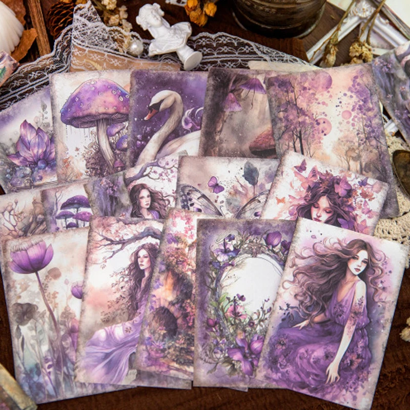 30 stücke Vintage Traum Wald Material Papier handgemachte DIY Tagebuch Album Hintergrund Papier dekorative Notebook Bastel bedarf Image