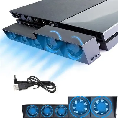 Video Spiel USB Lüfter Basis für PS4 Konsolen Zubehör Externe Turbo Temperatur Control für