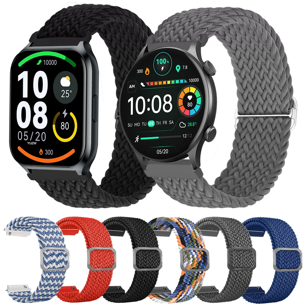 Nylon 20mm 22mm Armband Für Hyalou RS5 R8 S8 Uhr Band Armband Für Haylou Uhr 2 Pro/Solar Plus RT3/GST Lite/RS4 Plus Armband Image