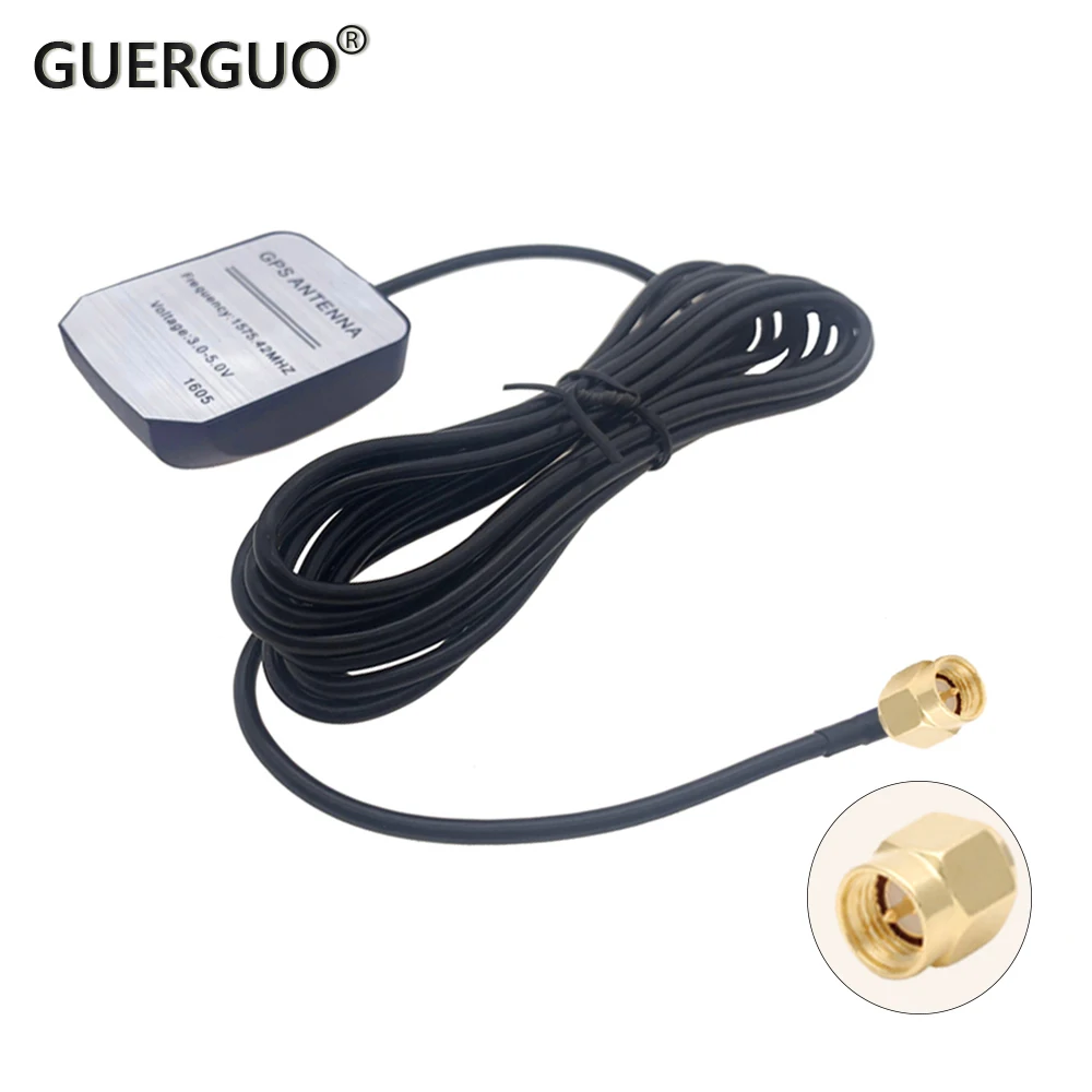 Auto GPS Antenne SMA Stecker 1m RG174 Kabel Magnet basis GPS Empfänger Auto Antenne Adapter für Auto Navigation Kamera Player Image