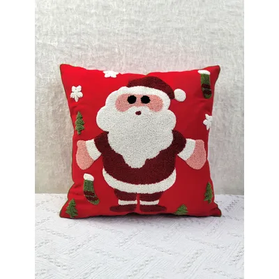 1pc, Santa Claus Handtuch bestickte Kissen Kissen bezüge, vielseitige Dekoration für mehrere Zimmer Image