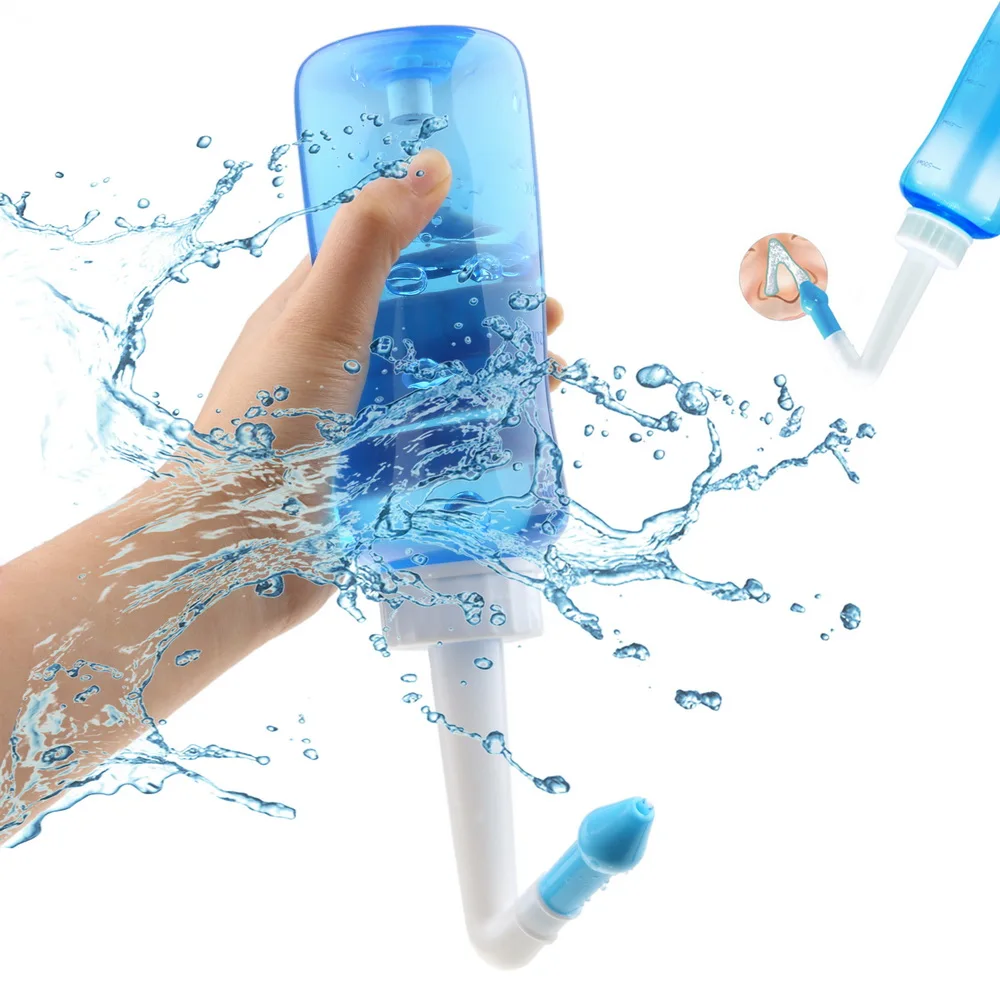 Nasenspülreiniger 300 ml 500 ml Nasenreinigung Erwachsene Kinder Nasenschutz Neti Pot Vermeiden Sie allergische Rhinitis Nasenspülsalz Image