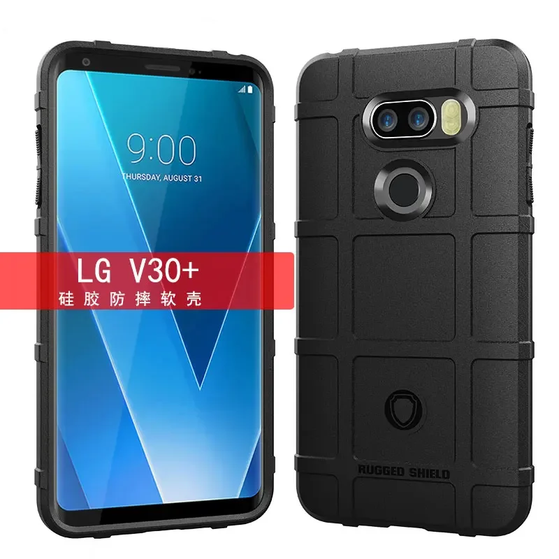 Robuste Schild Stoßfest Fall Für LG V30 V30 + V30S ThinQ V35 Weiche TPU Silikon Telefon Zurück Abdeckung Coque Fundas shell