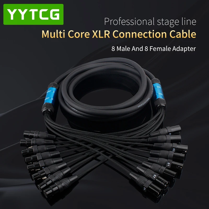 8-Wege-XLR-Signalkabel 3-poliges xlr-symmetrisches Audio-Verlängerung kabel 8-Wege-Audiosignalkabel Mehradriges Kabel Image
