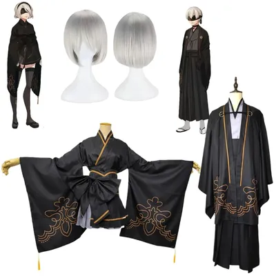 Anime Yorha keine Cosplay Kostüme Sets 9s Yorha 2b Cosplay Kostüm Perücke Anzüge Frauen Outfit Image