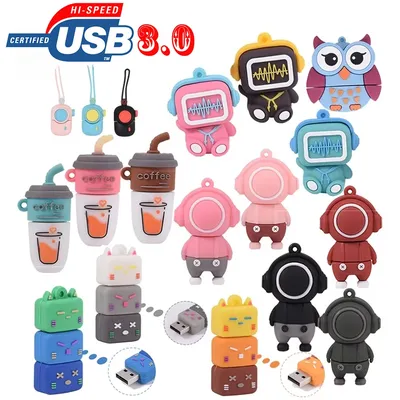 Cartoon High Speed USB 3.0 Flash Drive 64 GB Kaffeetasse Farbkamera Stiftlaufwerk mit Image