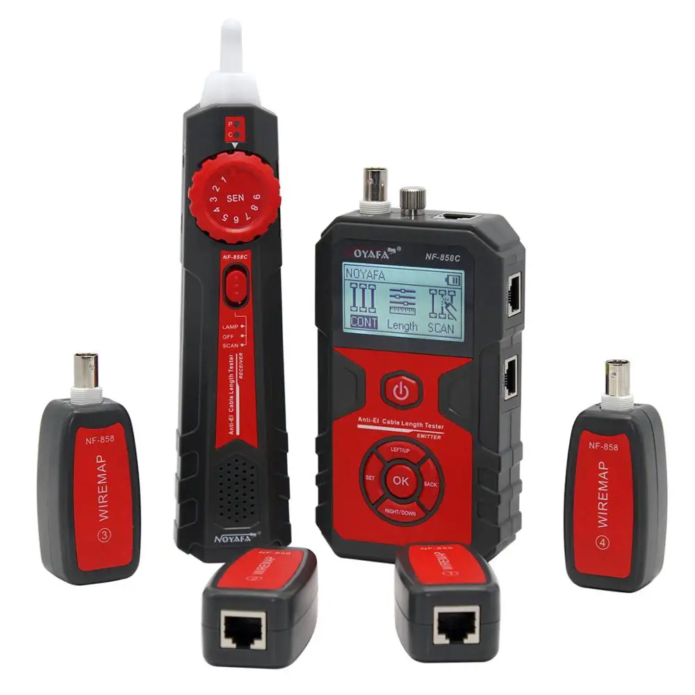 Noyafa NF-858C Netzwerk Kabel tester Trace Line Locator Poe BNC Finder Port blinkt rotes Licht Test messen Länge Kabel Tracker Image