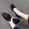 Keil absatz spitze Zehen niedrige elegante schwarze Schuhe für Frauen 2024 Damen Sommerschuhe Kleid