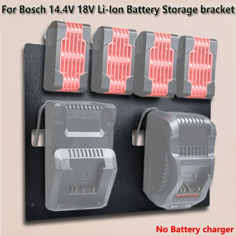 Metall batteriesp eicher halter für Bosch 14.4/18V Batterie Wand halterung Lager regal al1860cv al1814cv Ladegerät für Garage, Arbeitsplatz Image