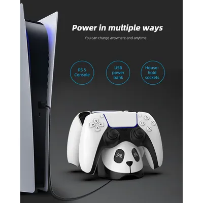 Ladegerät für Sony PlayStation5 Wireless Controller Typ-C USB Dual Schnellladestation Dock Station für PS5 Joystick Gamepads