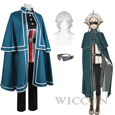 Anime Mushoku Sylphiette Silent Fitts Cosplay Kostüm Perücke Tensei Cosplay Anzug Umhang Brille Image