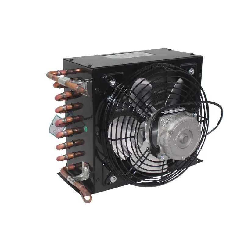 Kühler 2*8 kupfer rohr aluminium fin wind wasser kühlung verdampfer kühlschrank schrank wärme austausch kühler kalt reihe Image