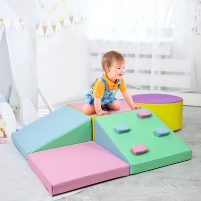 Foam Climbing Blocks for Toddlers and Preschoolers - Soft Climbing Indoor Set - Active Play Set for