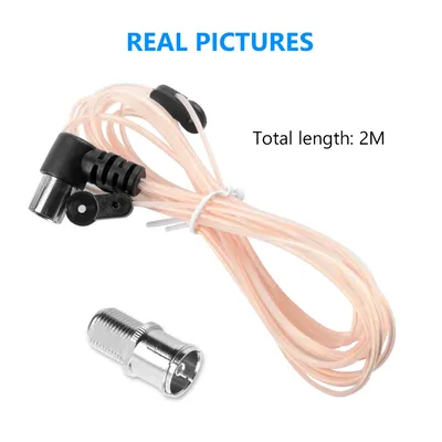 6.56ft Indoor FM Radio Dipole Antenna T Type 75 Ohm Cable With PAL Female Jack for Yamaha, JVC,