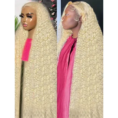 613 HD Lace Frontal Wig 13x4 Deep Loose Wave Transparent Remy Color Front Human Hair Wig 13x6 Blonde Water Curly Human Hair Wig