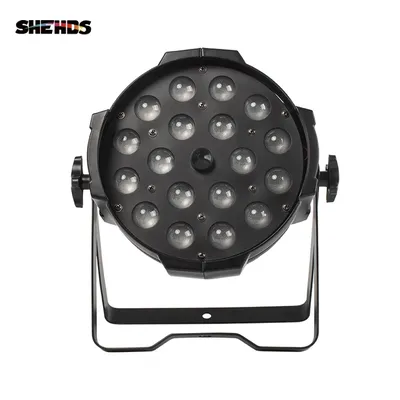 SHEHDS 2/4pcs Zoom 18x18W 6in1 LED Par Light DMX512 for DJ Disco Wash Effect Wedding Theater Stage