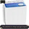 Portable Washing Machine, 28lbs Twin Tub Washer Mini Compact Laundry Machine with Drain Pump,