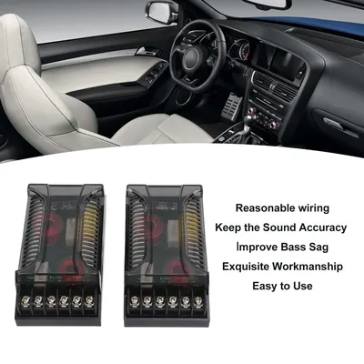 2 Way Car Audio Crossover Overcurrent Universal Heat Dissipation Speaker Frequency Divider Car Audio