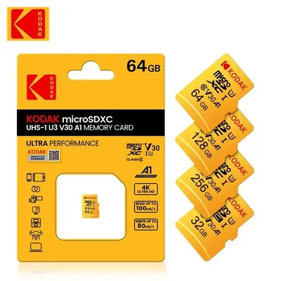 Kodak MicroSD Card U3 32GB 64GB 128GB 256GB 512GB High Speed Write Super Compatibility Phone Camera