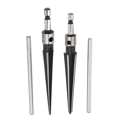 Portable Tapered Reamer for musical Instruments - 6 Flute Countersink Tool for Easy Opening