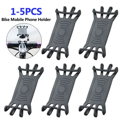 MTB Phone Stand with Silicone Strap High Elasticity Motorcycle Phone Stand Bike Stopwatch Holder for