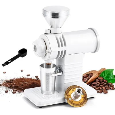 Huanyu Coffee Grinder With Titanium Sharked Teeth Burr Electric Coffee Grinders With Dual Control