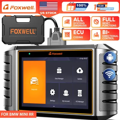 FOXWELL NT710 for BMW MINI RR Car OBD2 Scanner Diagnostic Tool ECU Key Coding Bidirectional Control